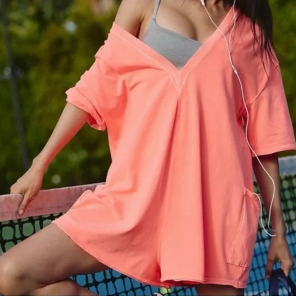 NWOT Free People 🩶 FP Hot Shot Tee Romper - Picture 4 of 15